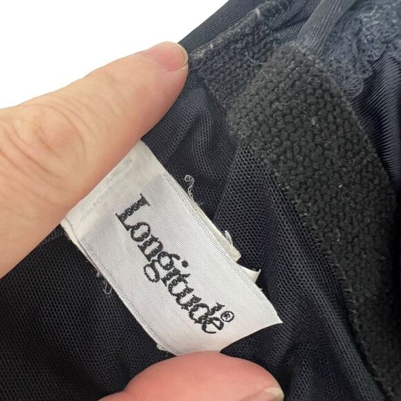 Longitude Black Mesh Velvet Detail One Piece Slimming Swimwear Womens Size 12 - Picture 4 of 6